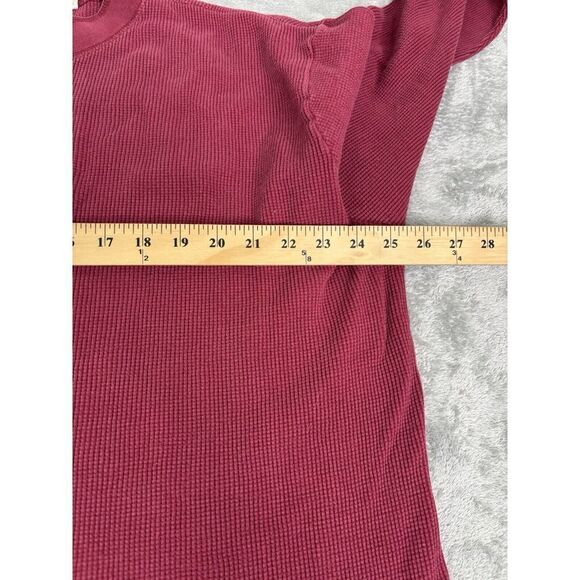 Vintage L.L. Bean Long Sleeve Henley T Shirt Men's Size 2XLT Red - Picture 7 of 9